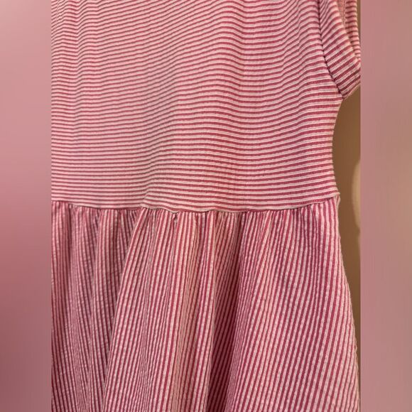 Maeve Everyday Midi Dress | XSmall | Pink + White - Picture 12 of 14